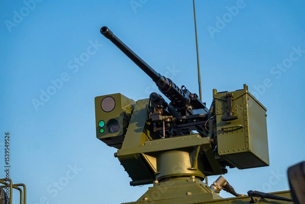 Obraz Machine gun mounted on an armored vehicle