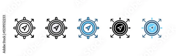 Fototapeta Sales Icons Collection with location icons. Contains map, map pin, gps, destination, direction, distance, place, navigation and address icons.