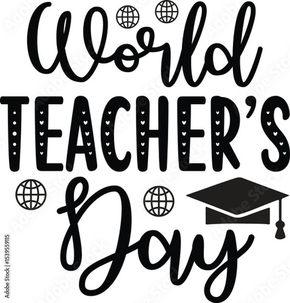 Obraz World Teachers' Day Typography Design