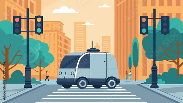 Fototapeta Dynamic Palette Vector of Efficient Delivery Navigation  