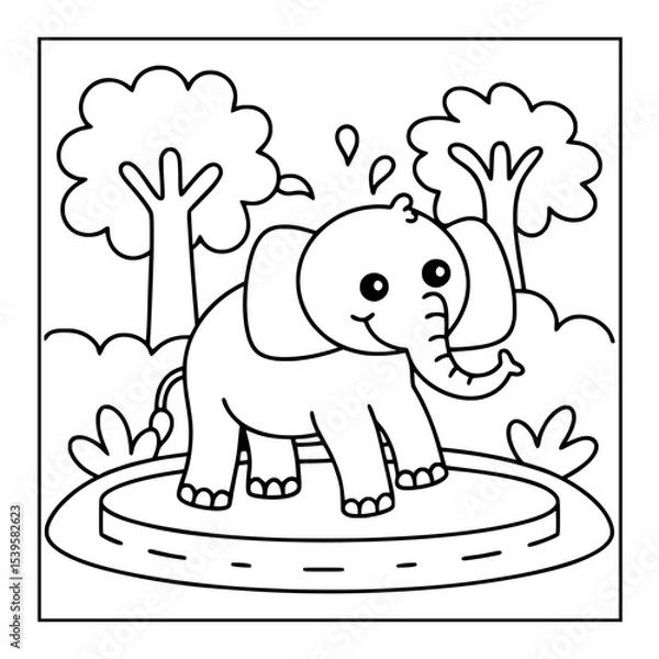 Fototapeta Vector illustration of color pages