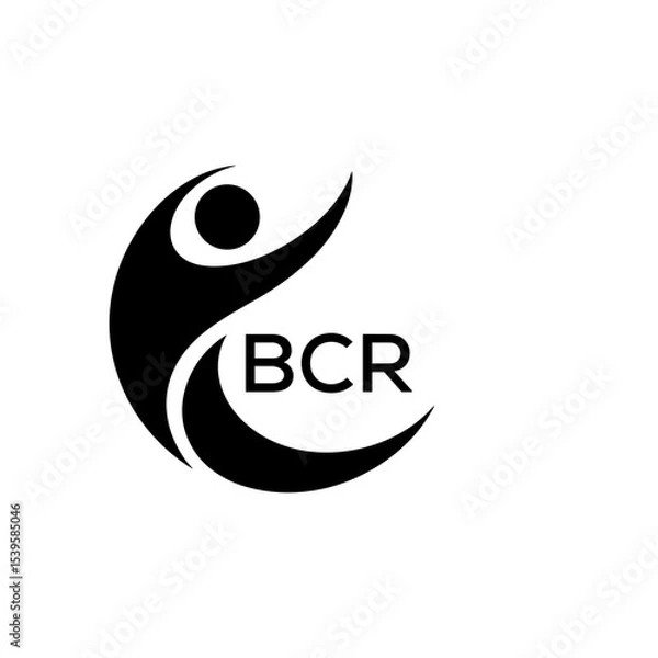 Fototapeta Initial BCR Letter Linked Logo for business and company identity. Modern BCR Letter Logo Vector Template with modern trendy golden logo.
