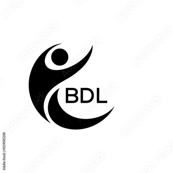Fototapeta Initial BDL Letter Linked Logo for business and company identity. Modern BDL Letter Logo Vector Template with modern trendy golden logo.
