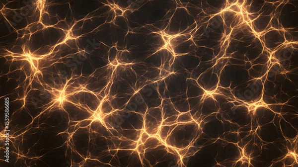 Fototapeta Abstract glowing network of lines creating dynamic energy pattern