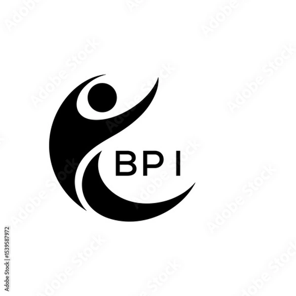 Fototapeta Initial BPI Letter Linked Logo for business and company identity. Modern BPI Letter Logo Vector Template with modern trendy golden logo.
