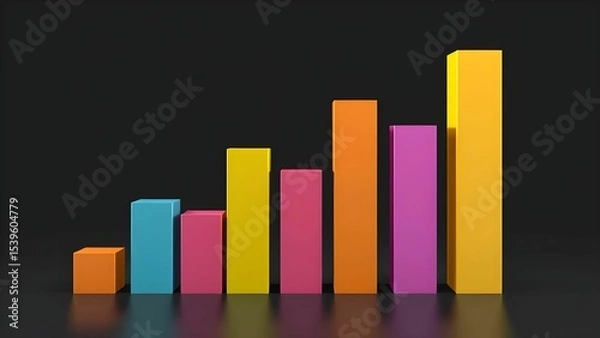 Obraz business graph showing growth