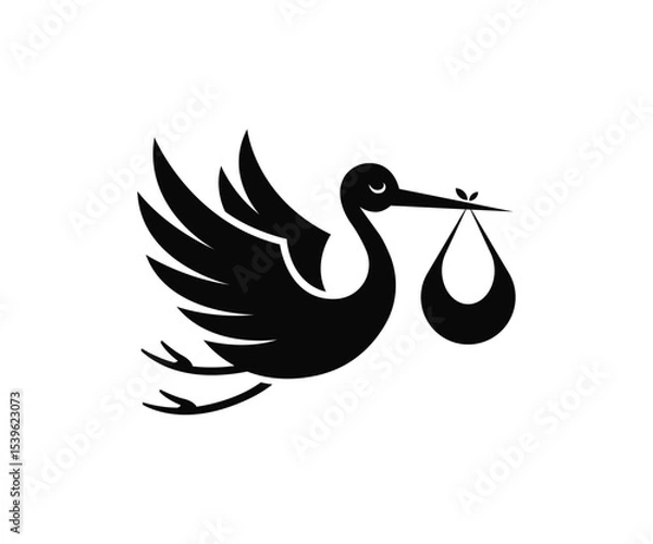 Obraz Stork Baby Logo