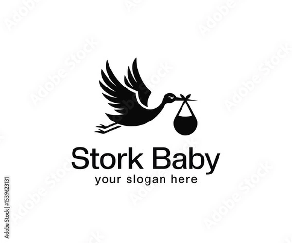 Obraz Stork Baby Logo