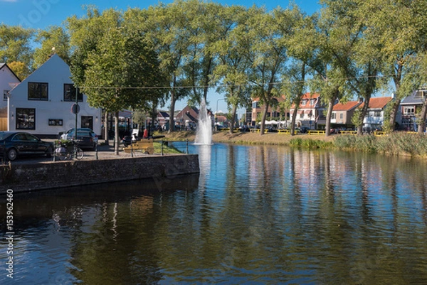Obraz Stadtweiher in Sluis, Holland bei schönem Wetter