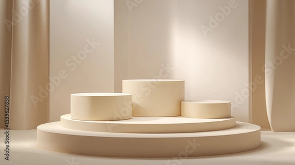 Fototapeta Minimalistic podium display B background 2025
