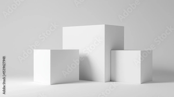 Fototapeta Product Display rectangular boxes B background 2025