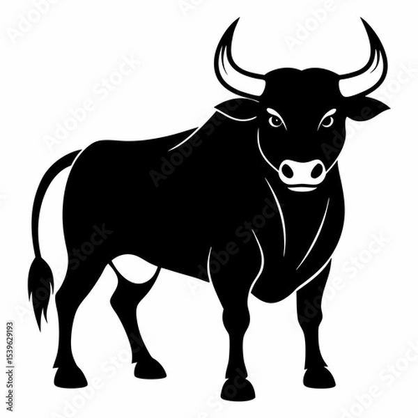 Obraz Powerful Bull Vector Illustration