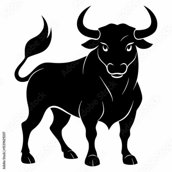 Obraz Powerful Bull Vector Illustration