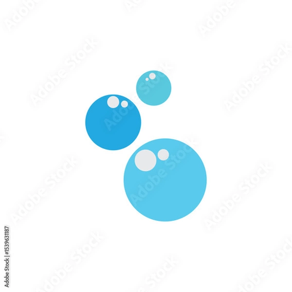 Fototapeta Bubble water logo and symbol design