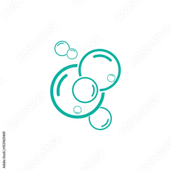 Fototapeta Bubble water logo and symbol design