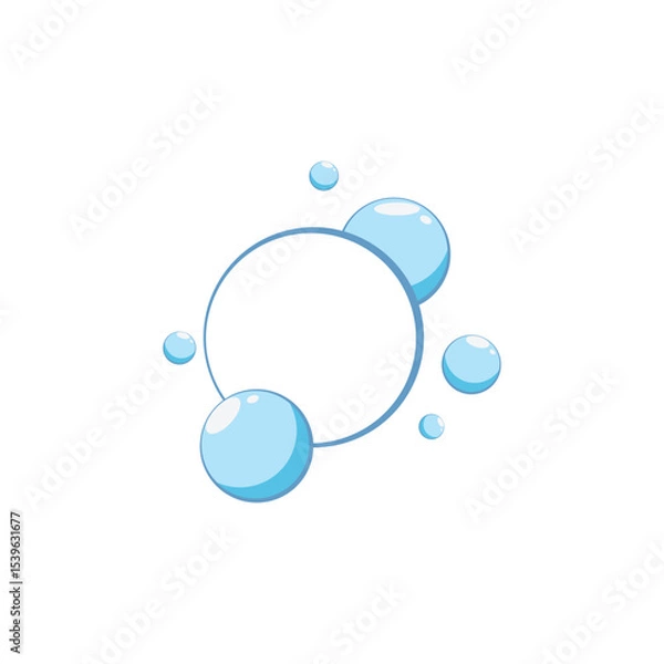 Fototapeta Bubble water logo and symbol design