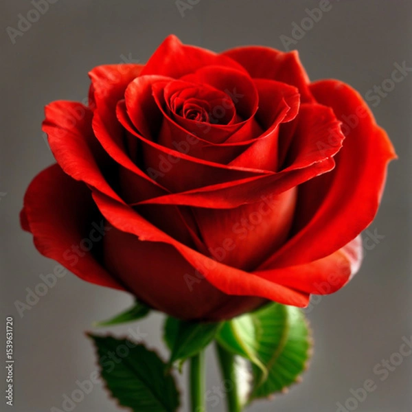 Obraz single red rose -Generative AI