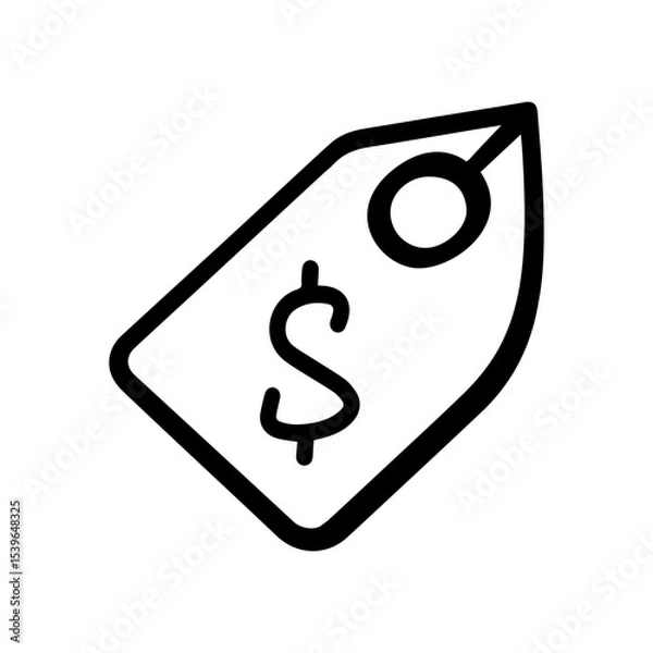 Obraz Price tag doodle vector icon