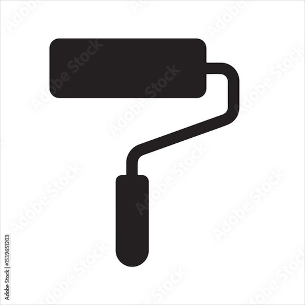 Obraz High resolution paint roller vector graphic for design projects
