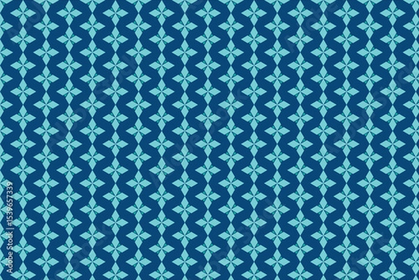 Fototapeta Seamless teal and blue geometric pattern background