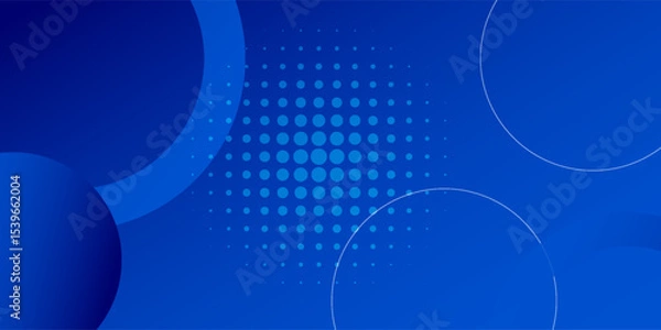 Fototapeta Minimal geometric background. Blue elements with fluid gradient. Dynamic shapes composition. It is suitable for posters, flyers, websites, covers, banners, advertising