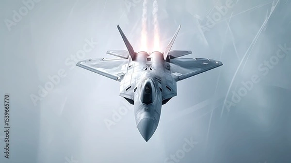 Fototapeta Blazing Power: Close-Up of a Fighter Jet Engine in Full Afterburner"

"Thruster Core Heat: High-Detail View of Jet Engine Exhaust Flames"

"Futuristic Military Jet Engine with Glowing Heat Trails and 