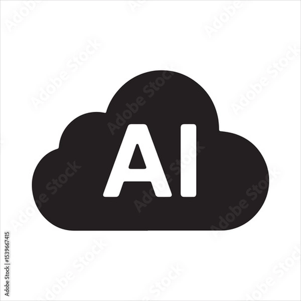 Fototapeta Abstract ai cloud computing technology design