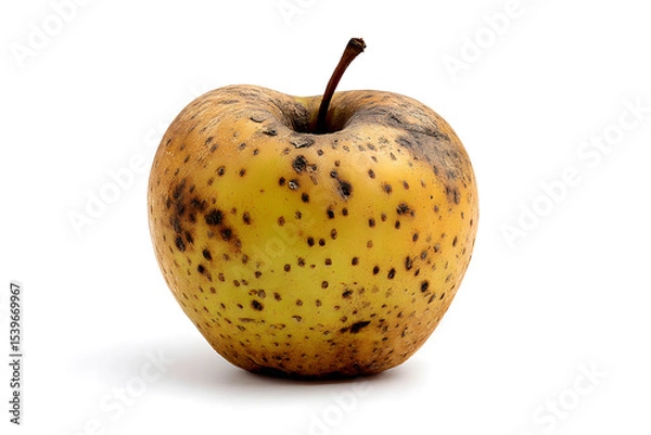 Fototapeta Close-up of a Rotten Apple on White