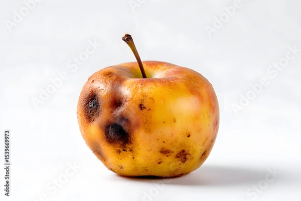 Fototapeta Close-up of a Rotten Apple on White