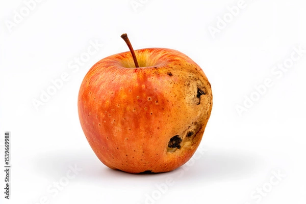 Fototapeta Close-up of a Rotten Apple on White