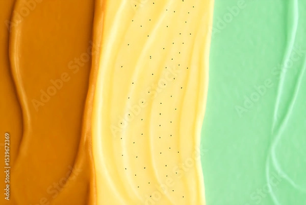 Obraz Ice Cream Flavors Stacked Vertically