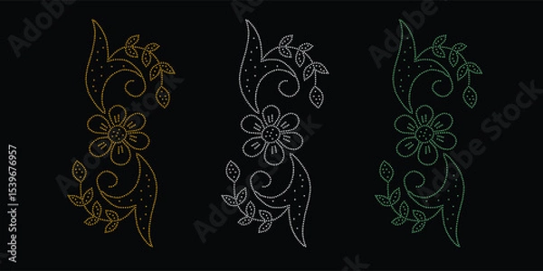 Obraz Abstract beautiful rhinestone glitter motif design.