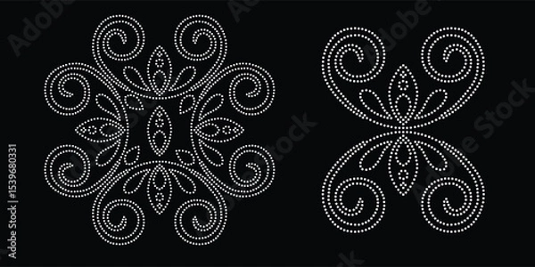 Obraz Abstract beautiful rhinestone glitter motif design.