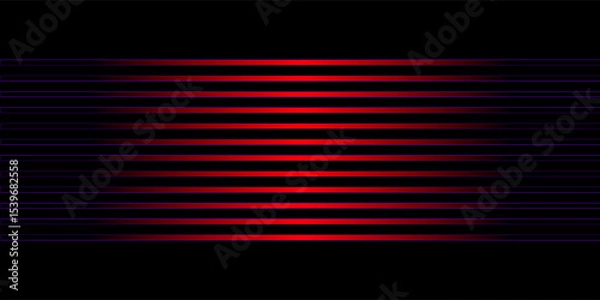 Fototapeta vector illustration with the image of an abstract horizontal decorative pattern in red tones for the design of interiors and scenes