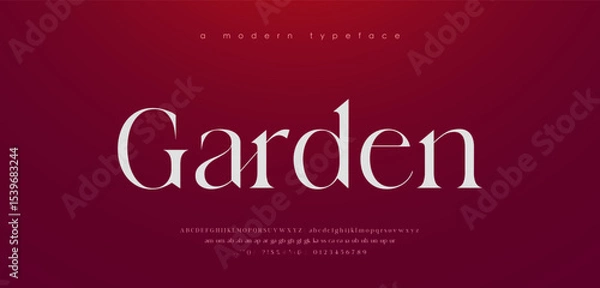 Fototapeta Modern Luxury alphabet letters font. Classic Elegant Modern Serif Lettering Minimal Fashion Logo. Typography decoration fonts for branding, wedding, logos. vector illustration