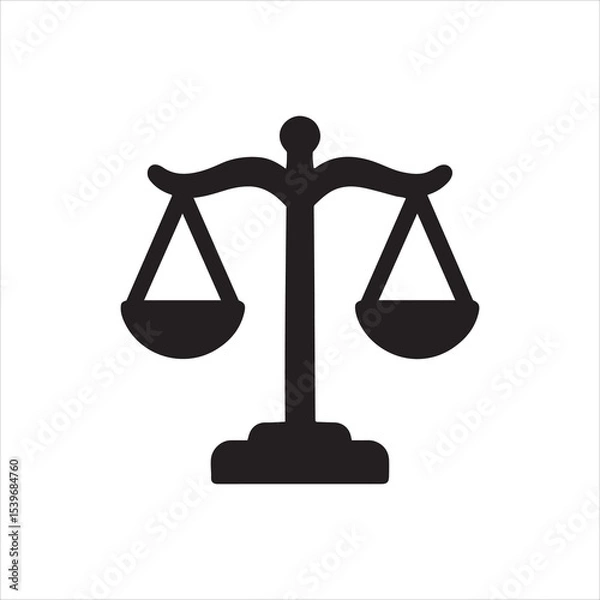 Obraz Classic scales of justice vector illustration
