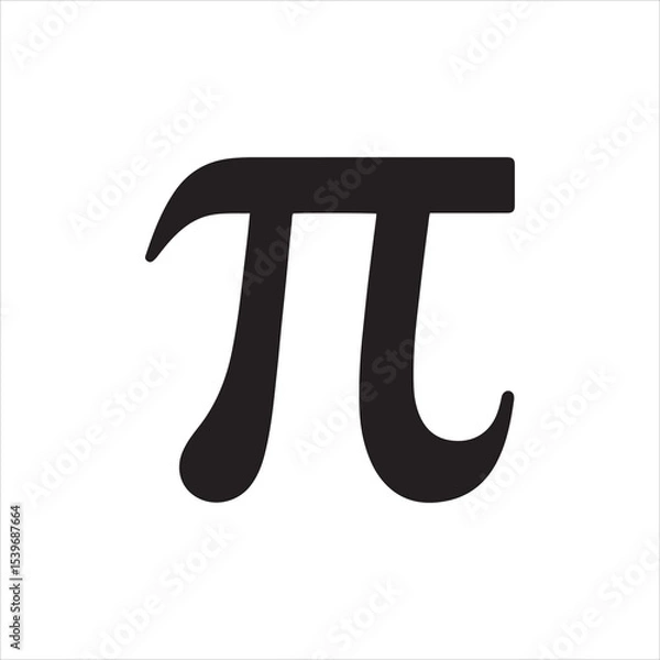 Obraz High resolution pi symbol vector graphic