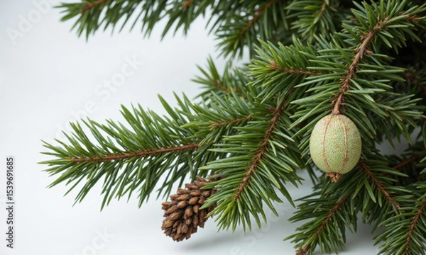Fototapeta Korean Pine (Pinus koraiensis) A large, slow-growing evergreen tree native to Korea, the Korean pine is known for its long,