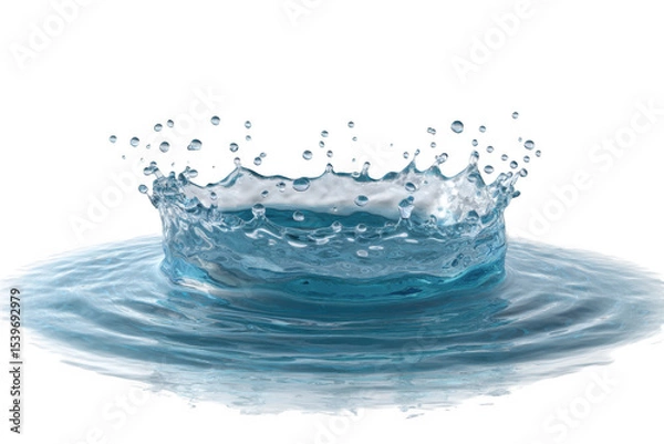 Obraz Water splash crown effect isolated on transparent background