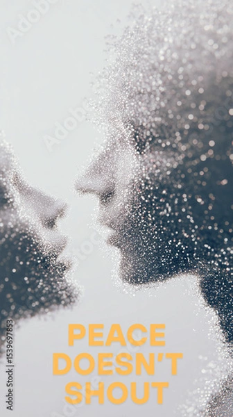 Fototapeta Peaceful Whisper – Symbol of Gentle Communication and Healing Energy