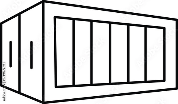 Fototapeta Shipping Container vector icon