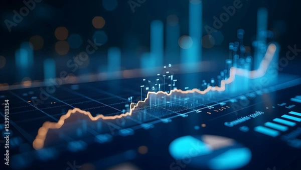 Fototapeta AI driven customer insights showcased in refined photo stock imagery featuring innovative analytics dashboards predictive data models and tailored engagement metrics that empower modern enterprises in