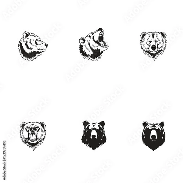 Fototapeta Group bear vector image
