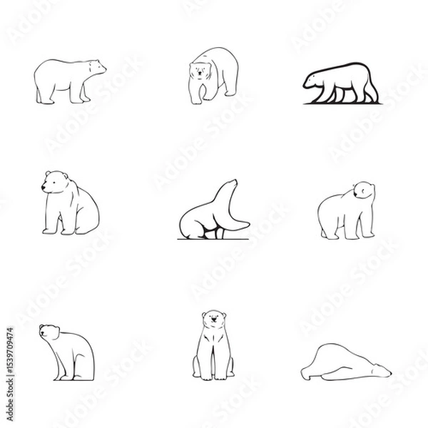 Fototapeta Group bear vector image