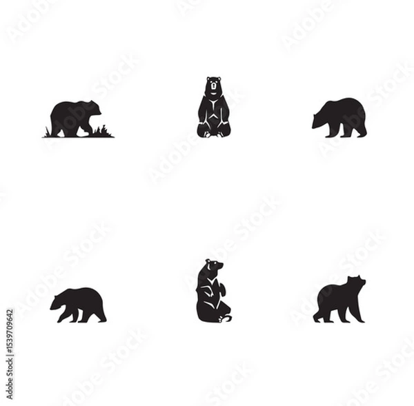 Fototapeta Group bear vector image