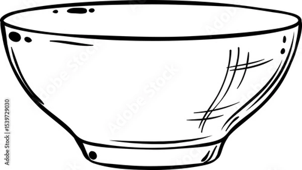Obraz Tea Bowl Outline Illustration