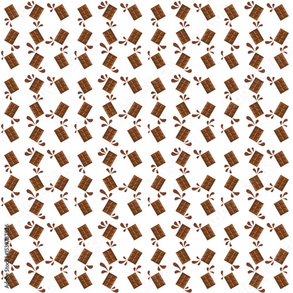 Obraz Seamless Pattern Chocolate Bars Background Design