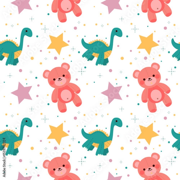 Fototapeta Doll Seamless Pattern