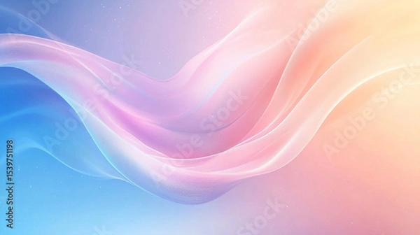 Obraz Pastel Gradient with Flowing Abstract Waves