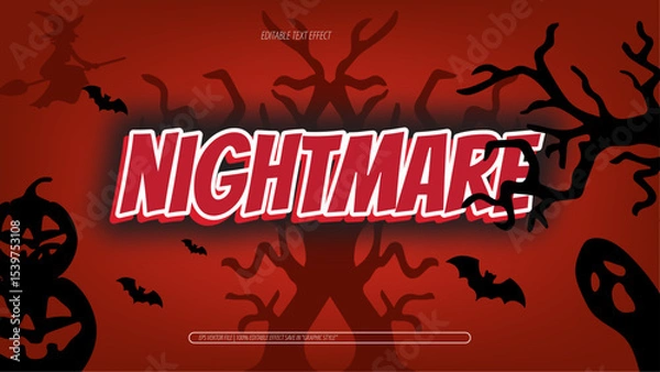 Obraz red scary Pattern nightmare Text Effect background